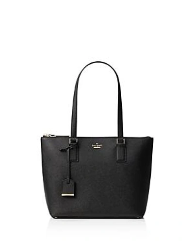 Shop Kate Spade New York Cameron Street Lucie Small Leather Tote In Black/gold