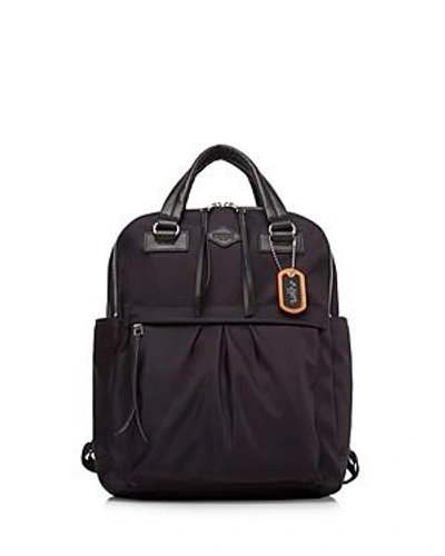Shop Mz Wallace Jordan Backpack In Dark Purple/silver