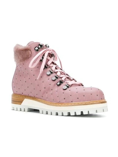 Shop Lesilla Mountain Micro-studded Boots - Pink