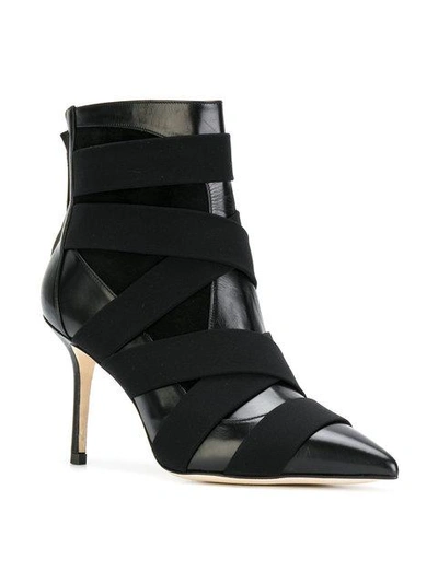 Shop Benedetta Boroli Strappy Pointed Ankle Boots