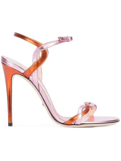 Shop Gucci Strappy Heeled Sandals In Pink
