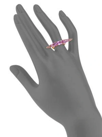 Shop Etho Maria Sharp Pink Sapphire & Amethyst 18k Rose Gold Ring