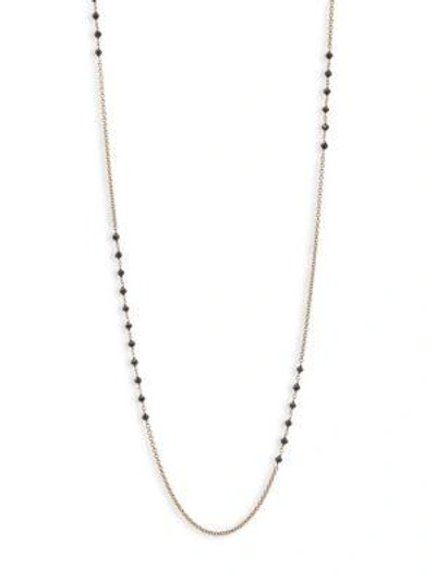 Shop Etho Maria Leyla 18k Rose Gold & 10.52 Tcw Black Diamond Necklace