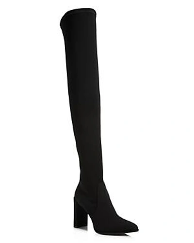 Shop Stuart Weitzman Women's Hi Rise Over-the-knee Stretch Boots In Black