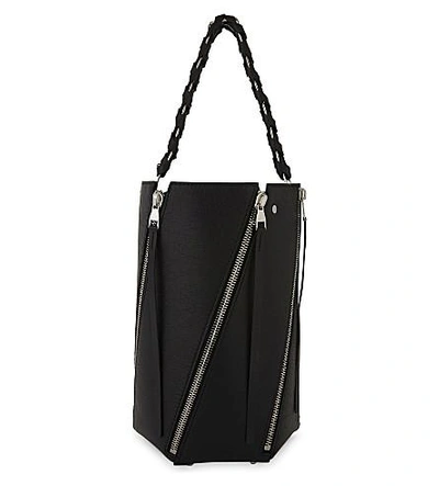 Shop Proenza Schouler Hex Medium Leather Bucket Bag In Black