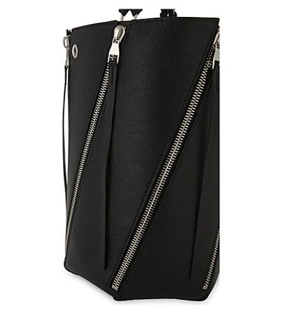 Shop Proenza Schouler Hex Medium Leather Bucket Bag In Black