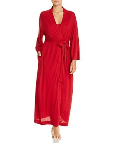 Shop Natori Shangri La Knit Robe In Crimson