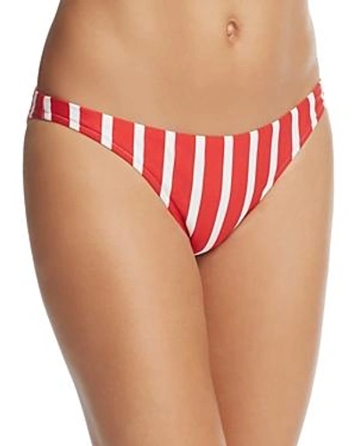 Shop Milly St. Lucia Bikini Bottom In Red/ivory