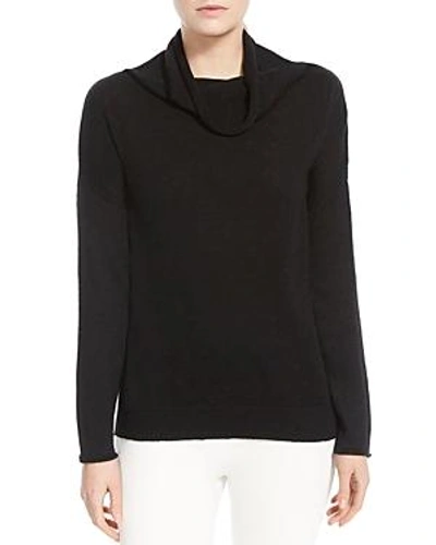 Shop Halston Heritage Cowl-neck Sweater In Black