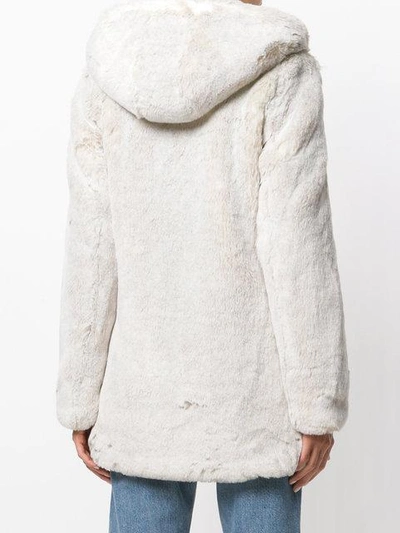 Shop La Seine & Moi Blanche Faux-fur Jacket - Neutrals