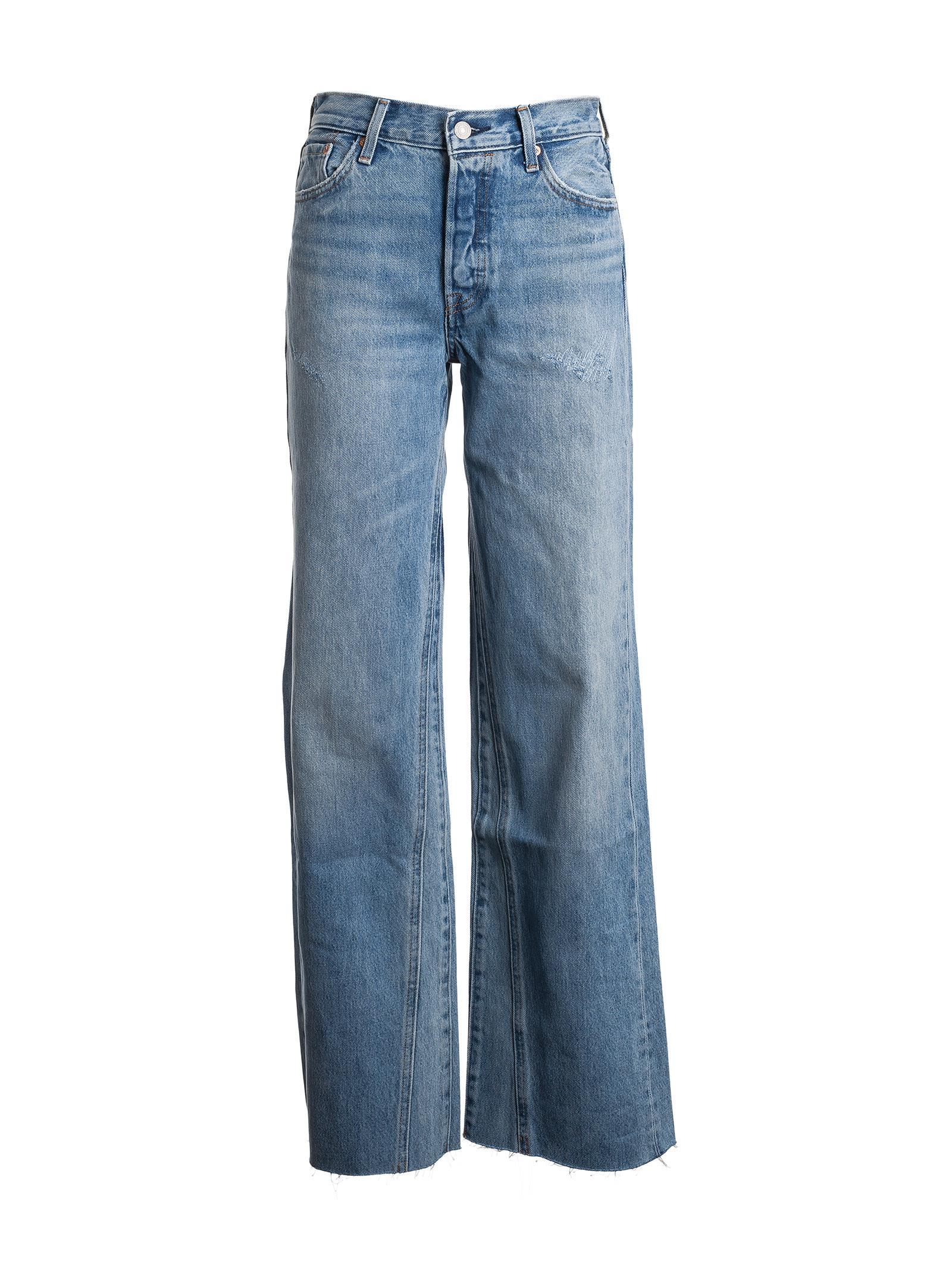 levi's altered wide leg jeans