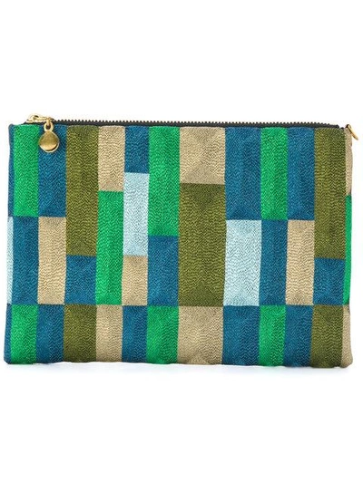 Shop Anne Grand Clement Patterned Clutch - Multicolour