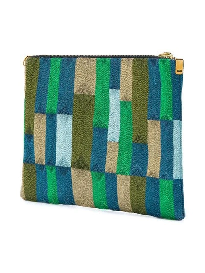 Shop Anne Grand Clement Patterned Clutch - Multicolour