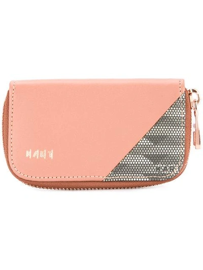 Shop K/a/r/t Panelled Zipped Wallet In Pink