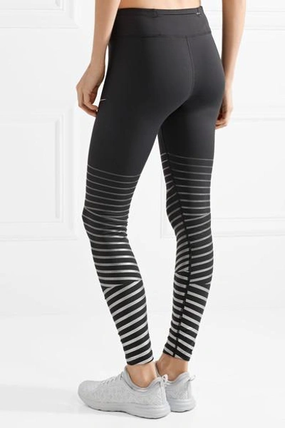 Shop Nike Power Epic Lux Metallic Striped  Dri-fit Stretch Leggings