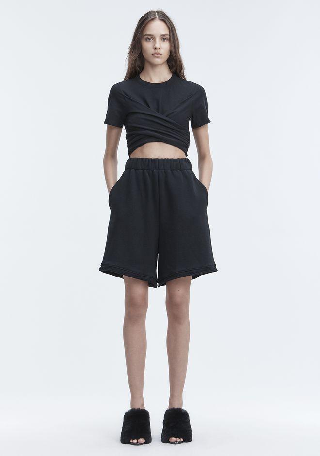 high waisted fleece shorts