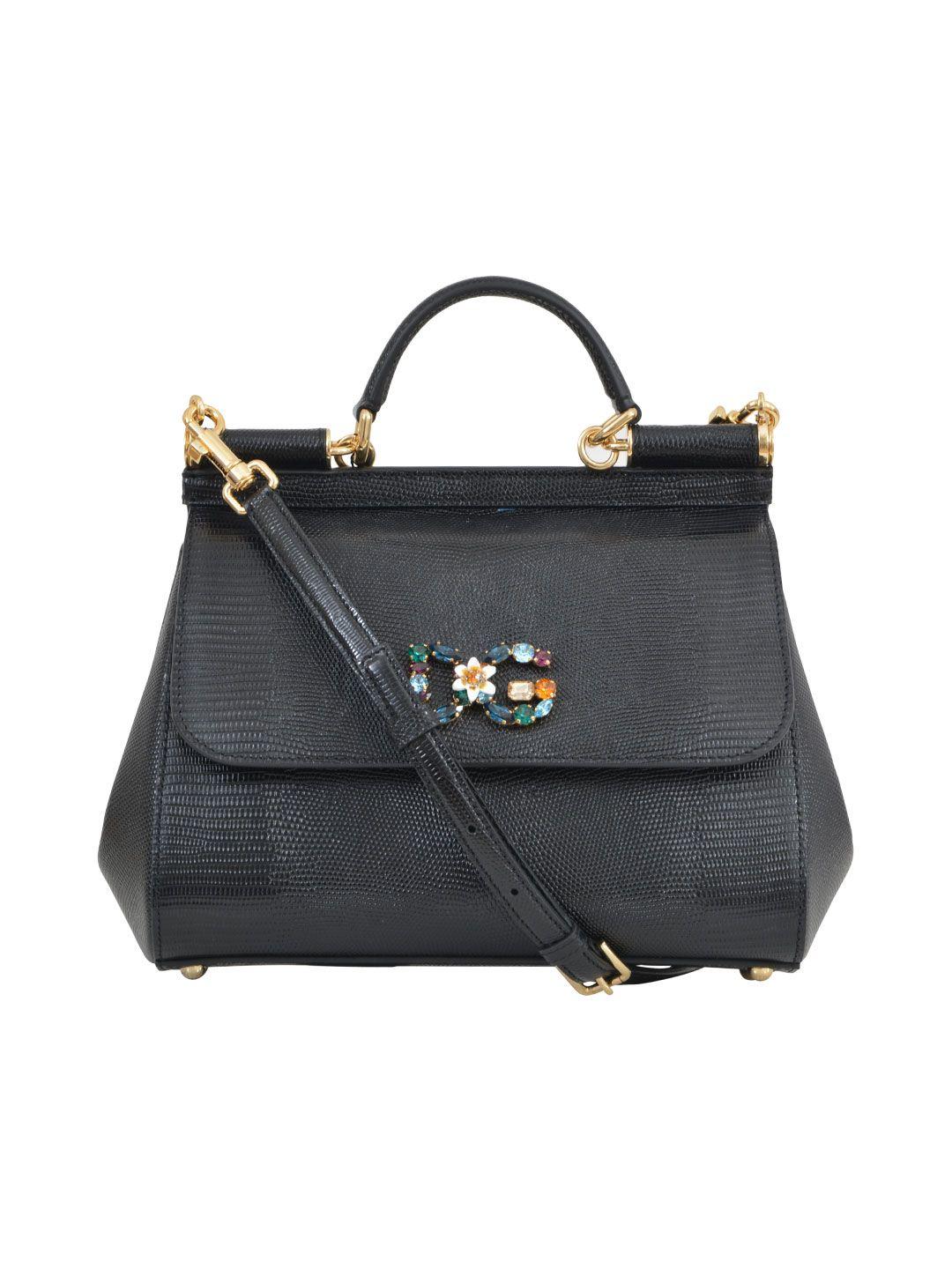 Dolce & Gabbana Embellished Medium Sicily Leather Bag In Multi | ModeSens