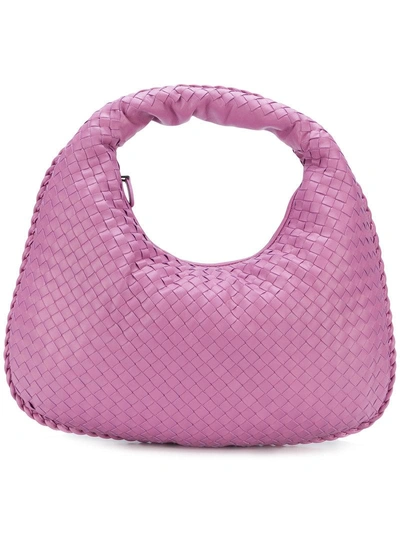 Shop Bottega Veneta Twilight Intrecciato Nappa Medium Veneta Bag - Pink & Purple