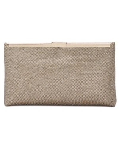 Shop Adrianna Papell Stefania Small Clutch In Platinum