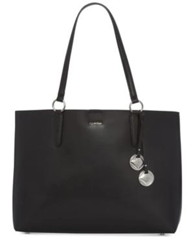 Shop Calvin Klein Reese Extra-large Tote In Black/silver