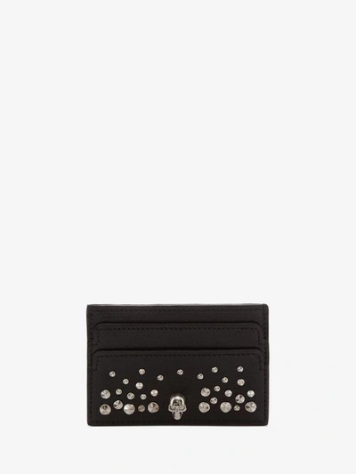 Shop Alexander Mcqueen Skull Card Holder In Black