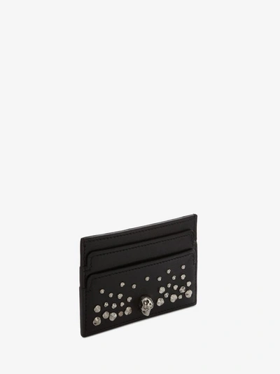 Shop Alexander Mcqueen Skull Card Holder In Black