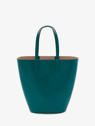 Shop Alexander Mcqueen Small Basket Bag In Jade