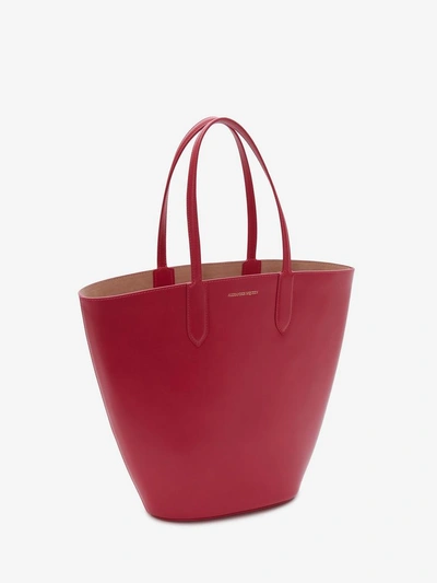 Shop Alexander Mcqueen Small Basket Bag In Lipstick Pink