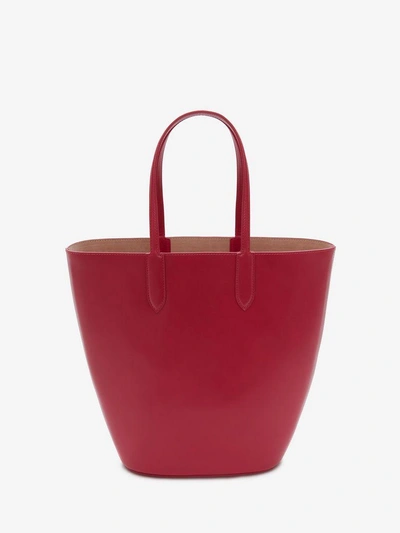 Shop Alexander Mcqueen Small Basket Bag In Lipstick Pink