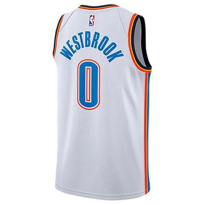 Shop Nike Men's Oklahoma City Th Nba Russell Westbrook Association Connected Jersey In White