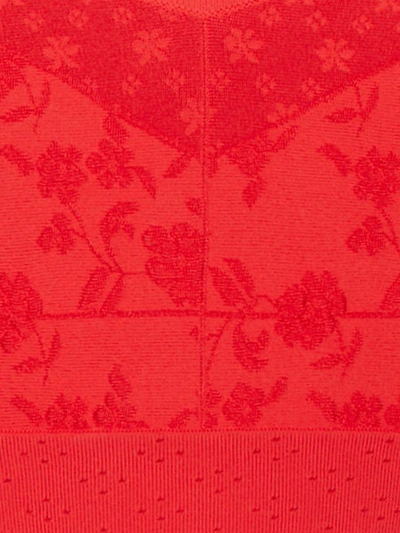Shop Alexander Mcqueen Knitted Bra Top In Lust Red