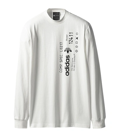 Adidas Originals By Alexander Wang White Graphic Long Sleeve T-shirt In  Core White | ModeSens
