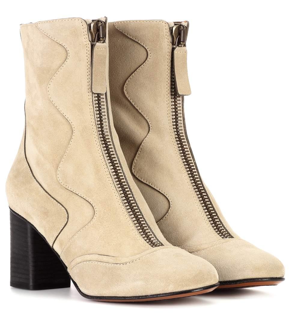 chloe boots beige