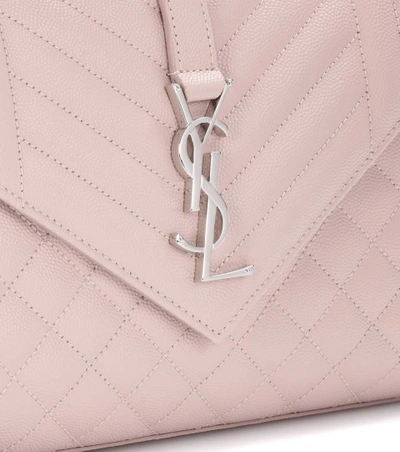 Shop Saint Laurent Medium Monogram Envelope Shoulder Bag In Pink