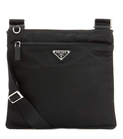 Shop Prada Nylon Crossbody Bag In Black