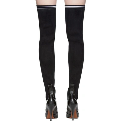 Shop Fendi Black Leather Over-the-knee Boots