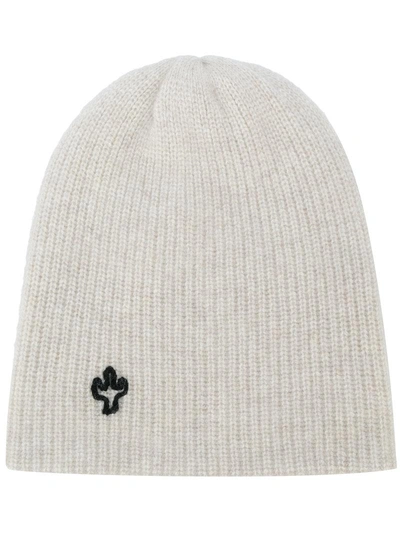Shop The Elder Statesman Ribbed Embroidered Beanie