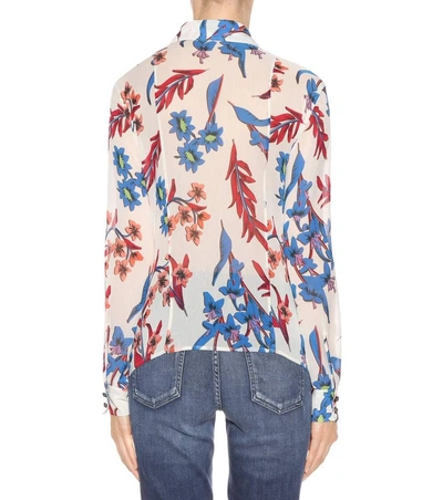 Shop Etro Floral Printed Silk Shirt