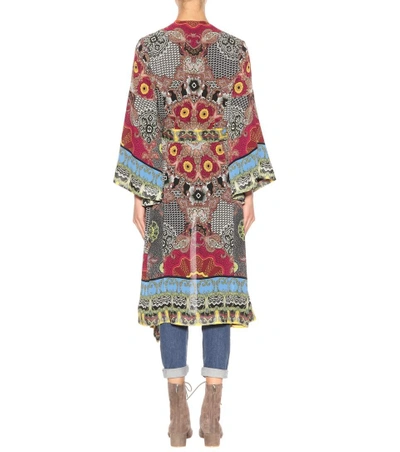 Shop Etro Printed Silk Coat In Multicoloured