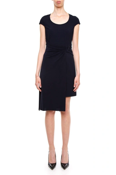 Versace Jersey Dress In Blu Scuroblu | ModeSens