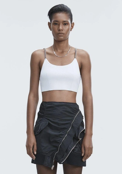 Shop Alexander Wang Bra Top With Chain Straps In White