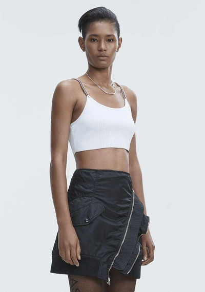 Shop Alexander Wang Bra Top With Chain Straps In White