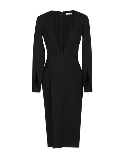 Shop Protagonist Woman Midi Dress Black Size 6 Polyester, Virgin Wool, Elastane