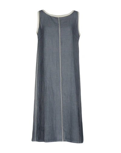 Shop Capobianco Knee-length Dress In Slate Blue
