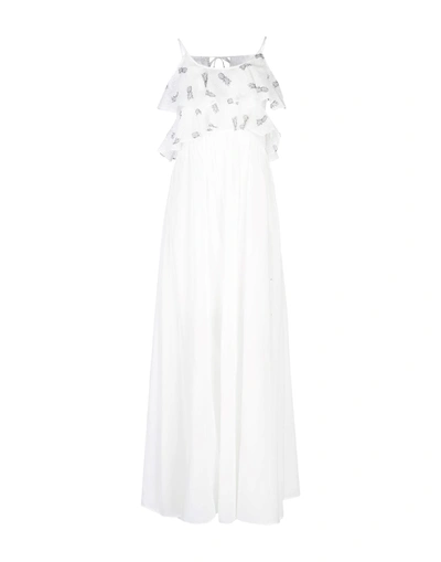 Shop Pinko Long Dress In White