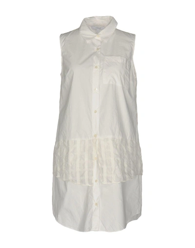 Shop Derek Lam 10 Crosby Shirt Dress In White