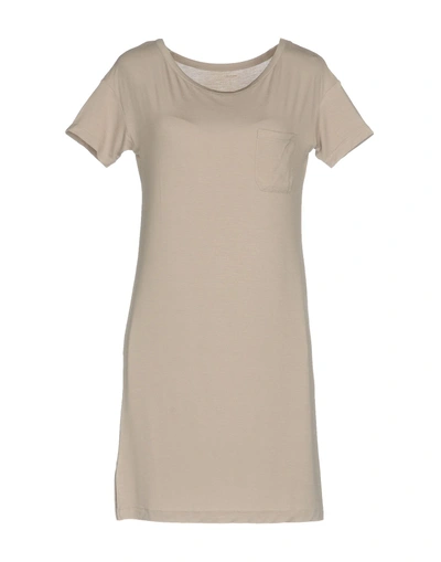 Shop Majestic Short Dress In Grey