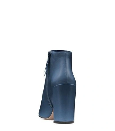 Shop Stuart Weitzman The Pure Bootie In Blue Nappa Leather