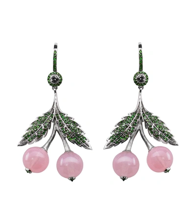 Shop Axenoff Jewellery Pink Cherry Quartz Earring