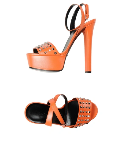 Shop Gucci Sandals In Orange
